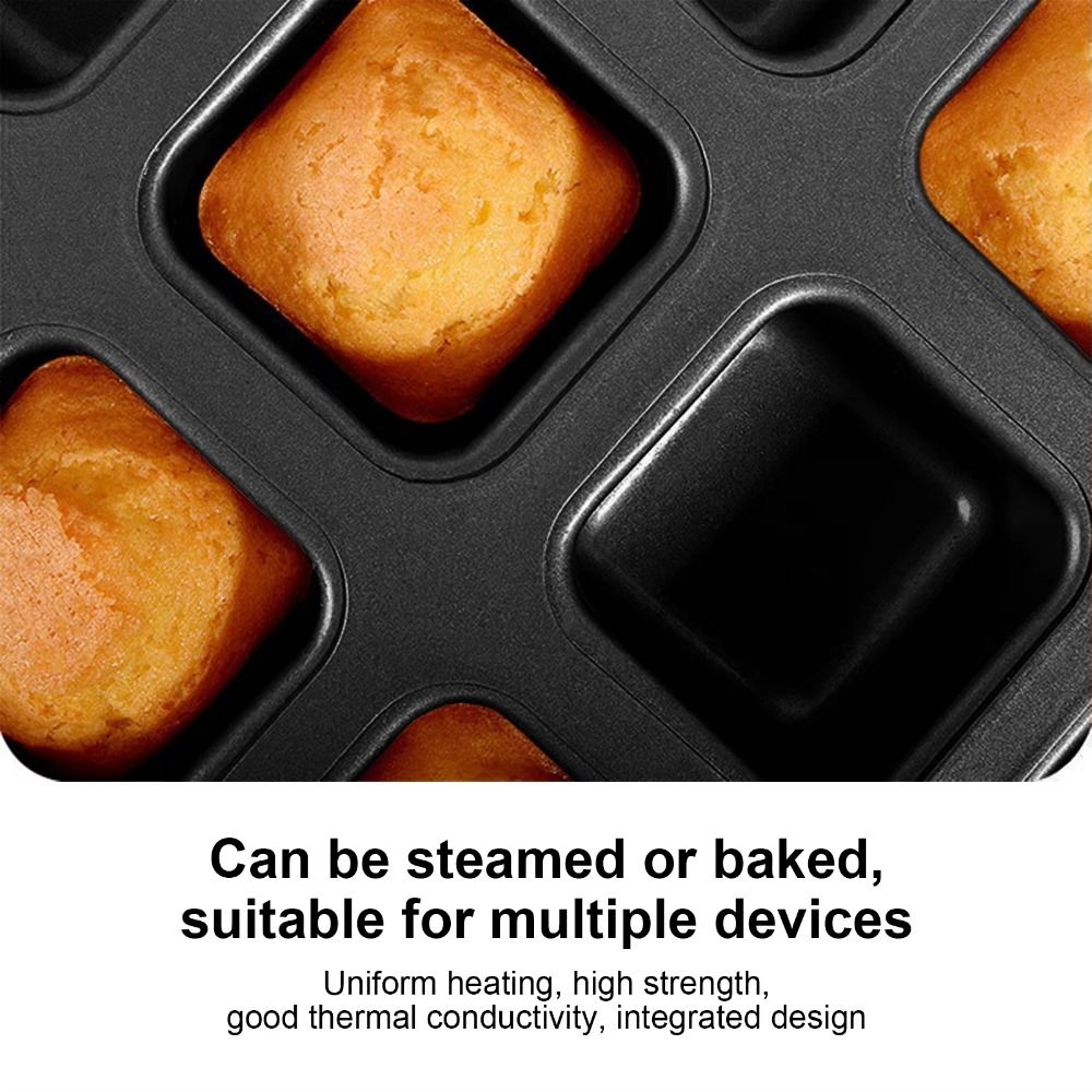 Muffin Tin Nonstick - 12구 사각 머핀 틀, 부식 방지