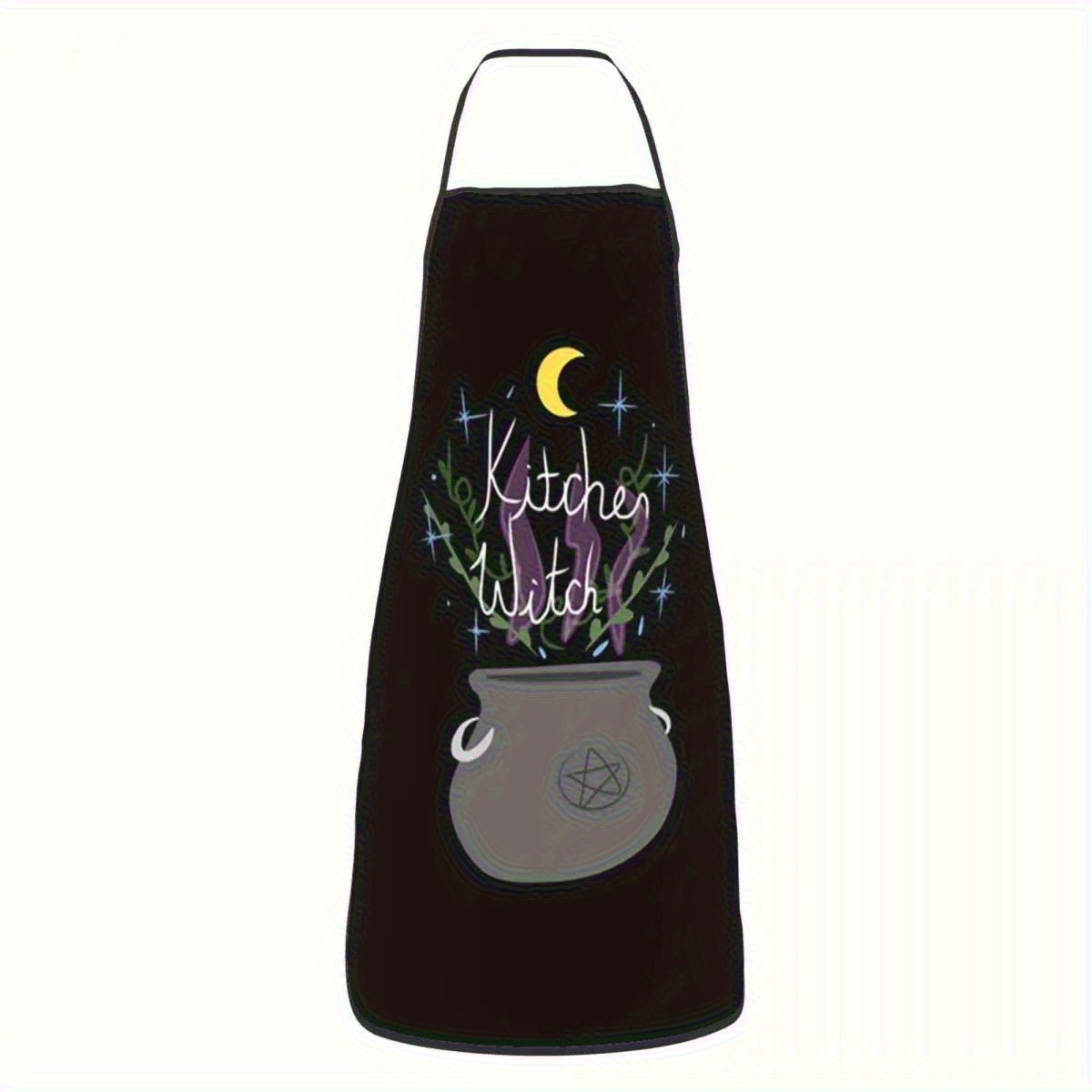 Kitchen Witch Baking - 1개입 마녀 주방 앞치마, 냄비와 달