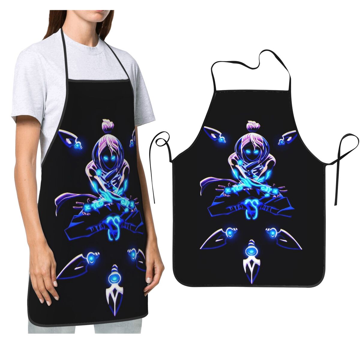 Kitchen Baking Game - Jett V-Valorant Riot Games 앞치마 요리사
