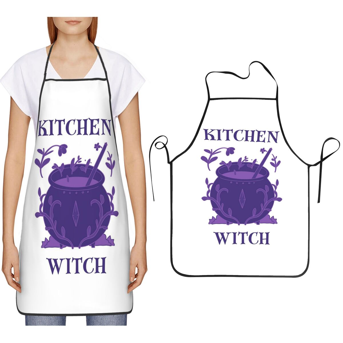 Kitchen Witch Baking - 키친위치 퍼플 콜드론 앞치마 셰프 요리
