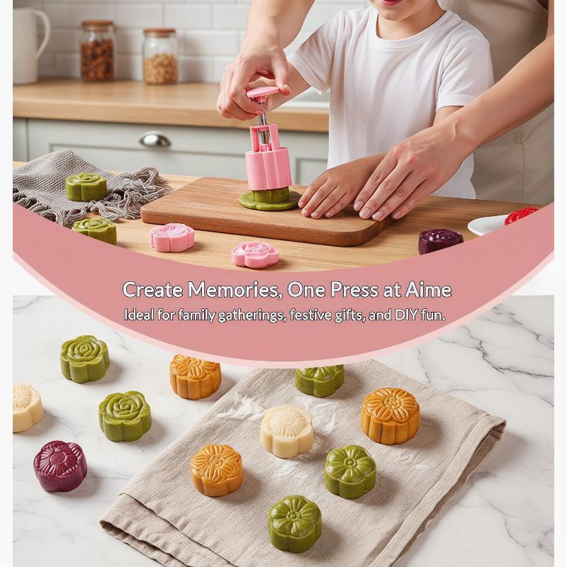 Kitchen Baking Torch - DIY Mooncake Mold 1 세트 플라스틱