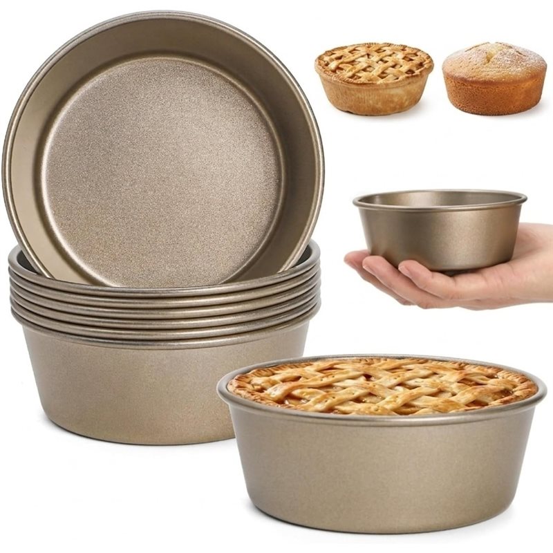 Muffin Tin Nonstick - ABLN-미니 파이 팬 8팩, 4인치 재사용