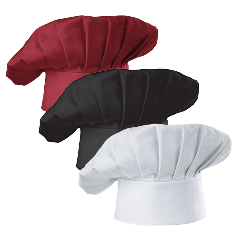 Kitchen Baker - 3pcs High22cm 쿡 모자 화이트 셰프