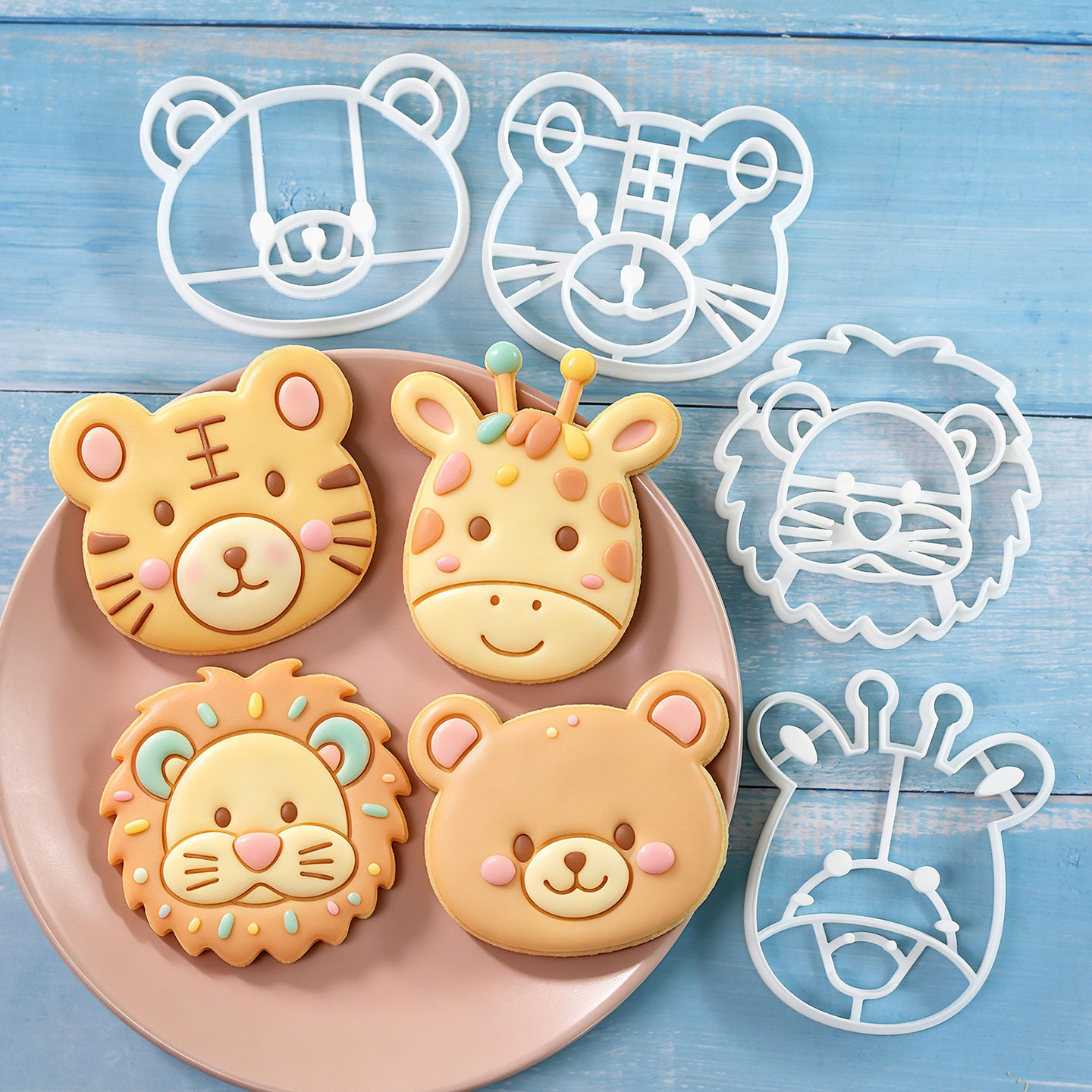 Cookie Cutter Set - 4개 동물 쿠키 커터 세트 3D