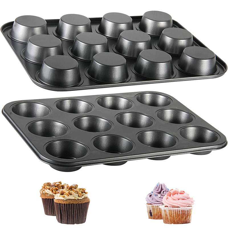 Muffin Tin Nonstick - LMETJMA 머핀 트레이 컵케익 베이킹 팬