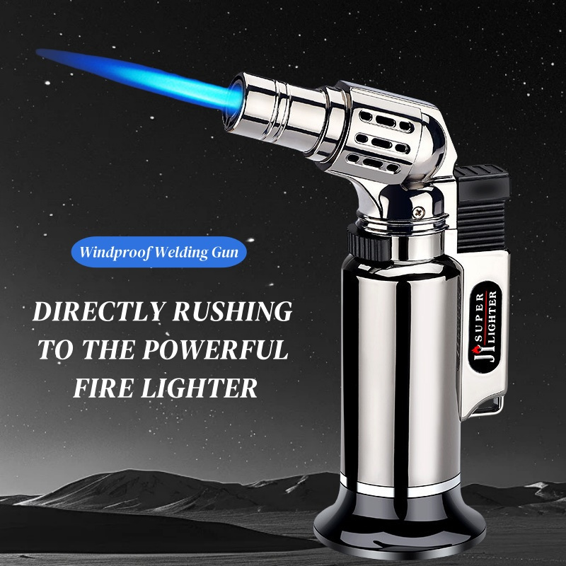 Kitchen Baking Torch - 금속 방풍 제트 화염 가스 라이터,
