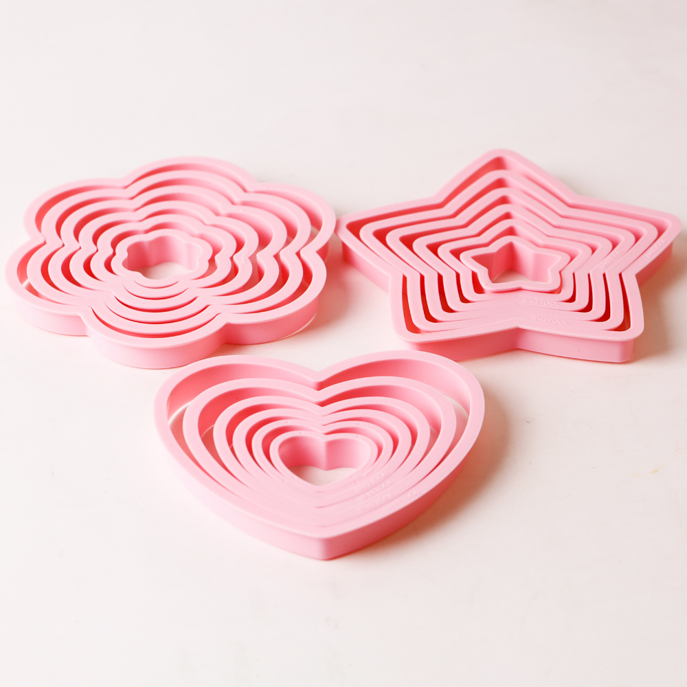 1set/3sets 핑크 하트 스타 꽃 쿠키 비스킷 커 - Cookie Cutter Set 리뷰 및 가격