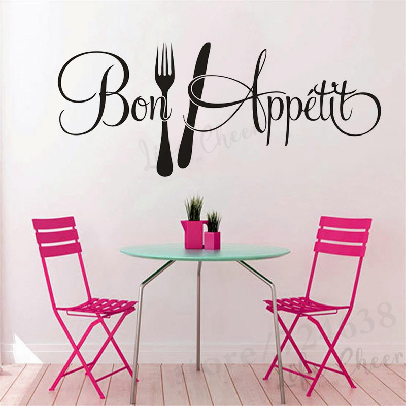 프랑스어 Bon Appétit 인용 벽 데칼 주방 장식 - Kitchen Queen 리뷰 및 가격