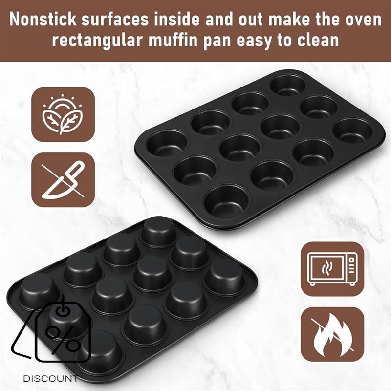 ABJO-3 팩 붙지 않는 머핀 팬 탄소강 컵케이크 팬 - Muffin Tin Nonstick 리뷰 및 가격