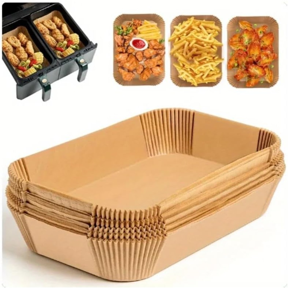 50/100pcs 일회용 에어 프라이어 종이 직사각형  - Kitchen Baking Sheets 리뷰 및 가격