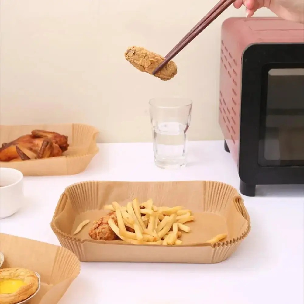 50/100pcs 일회용 에어 프라이어 종이 직사각형  - Kitchen Baking Sheets 리뷰 및 가격