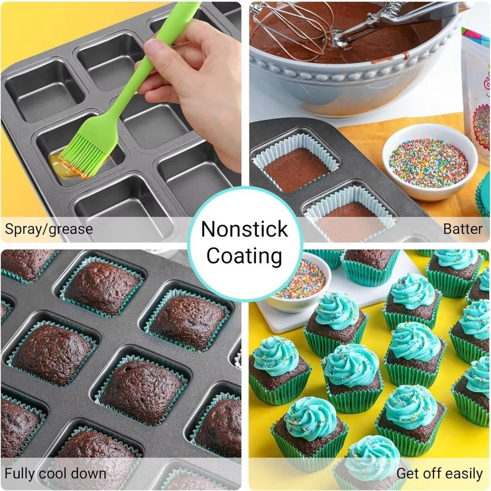 12구 사각 머핀 틀, 부식 방지 칸막이, 머핀/컵케이 - Muffin Tin Nonstick 리뷰 및 가격