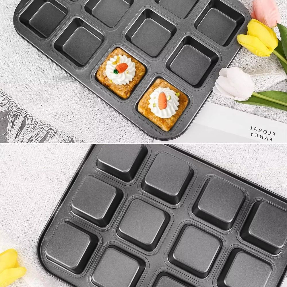 12구 사각 머핀 틀, 부식 방지 칸막이, 머핀/컵케이 - Muffin Tin Nonstick 리뷰 및 가격