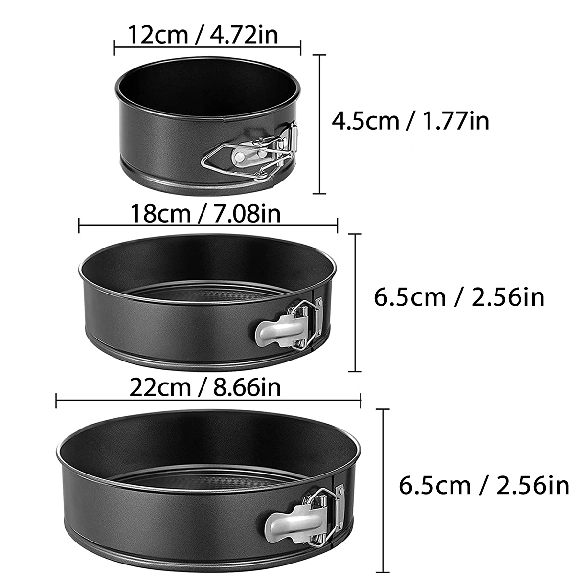 1PC, 3PCS 케이크 팬 세트, 둥근 붙지 않는 베 - Kitchen Baking Pans 리뷰 및 가격