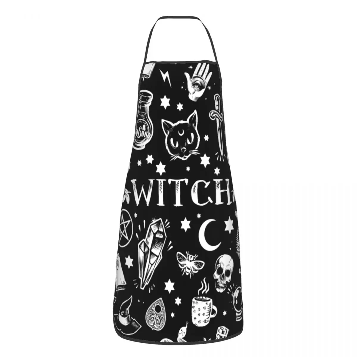 마녀 패턴 앞치마 남녀공용, 할로윈 오컬트 고딕 매직, - Kitchen Witch Baking 리뷰 및 가격