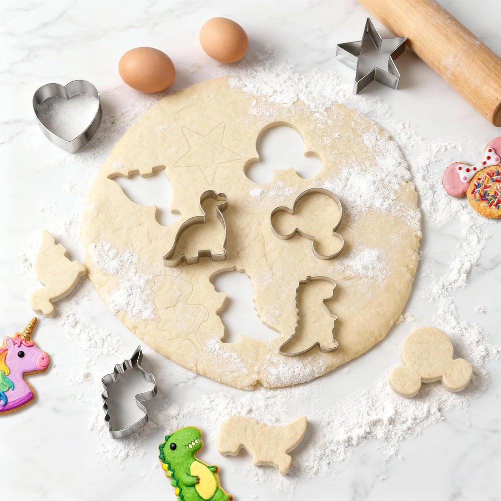 스테인레스 스틸 쿠키 커터 세트 미키 유니콘 공룡 하트 - Cookie Cutter Set 리뷰 및 가격