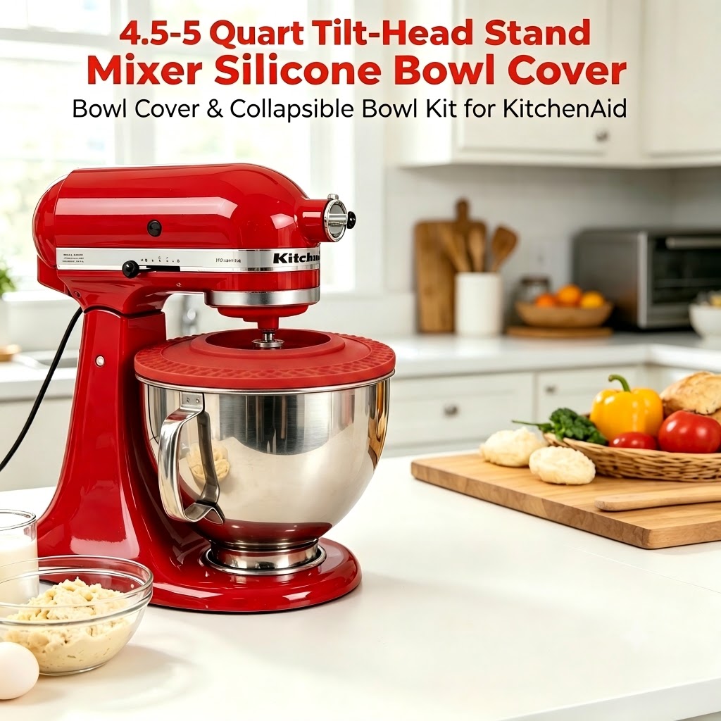 4.5-5쿼트 틸트 헤드 스탠드 믹서 실리콘 보울 뚜껑 - Kitchen Aid Baking Lid 리뷰 및 가격
