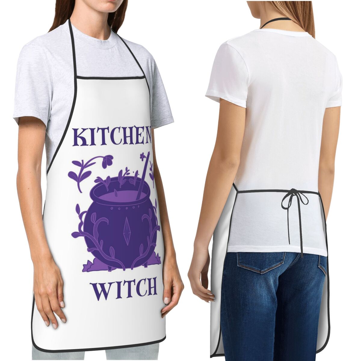 키친위치 퍼플 콜드론 앞치마 셰프 요리 베이킹 타블리어 - Kitchen Witch Baking 리뷰 및 가격