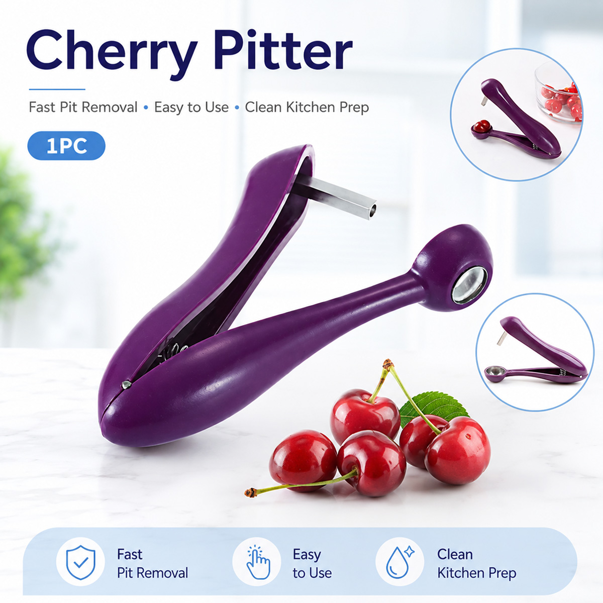 체리 씨 제거기 휴대용 체리 피터 도구 및 올리브 피터 - Kitchen Baking Tools 리뷰 및 가격