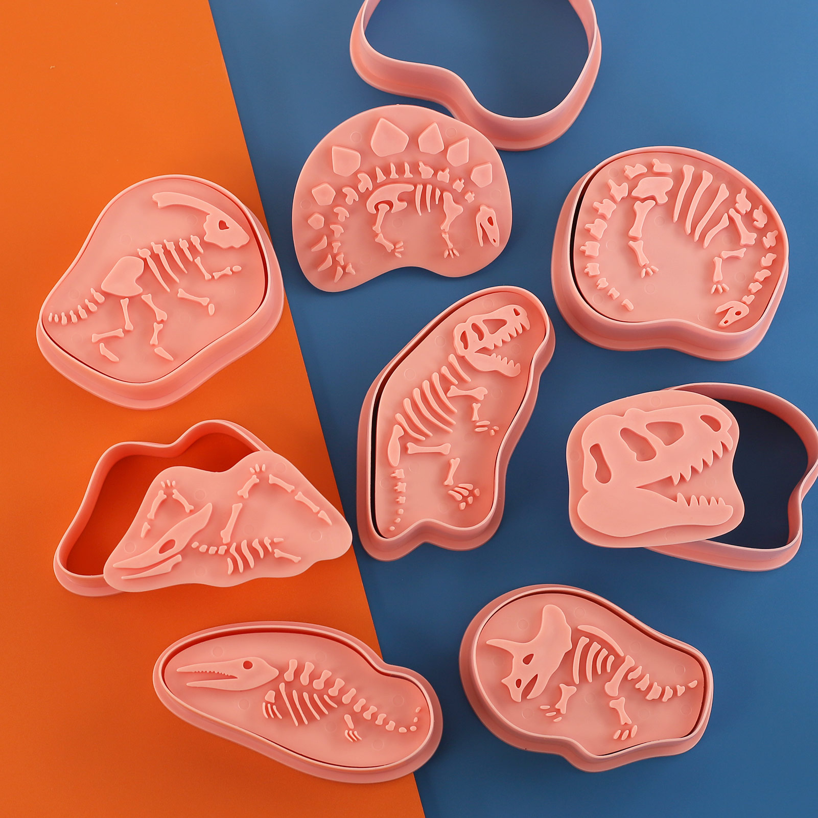 8종 공룡 화석 쿠키 커터 세트 3D 만화 엠보싱 비스 - Cookie Cutter Set 리뷰 및 가격