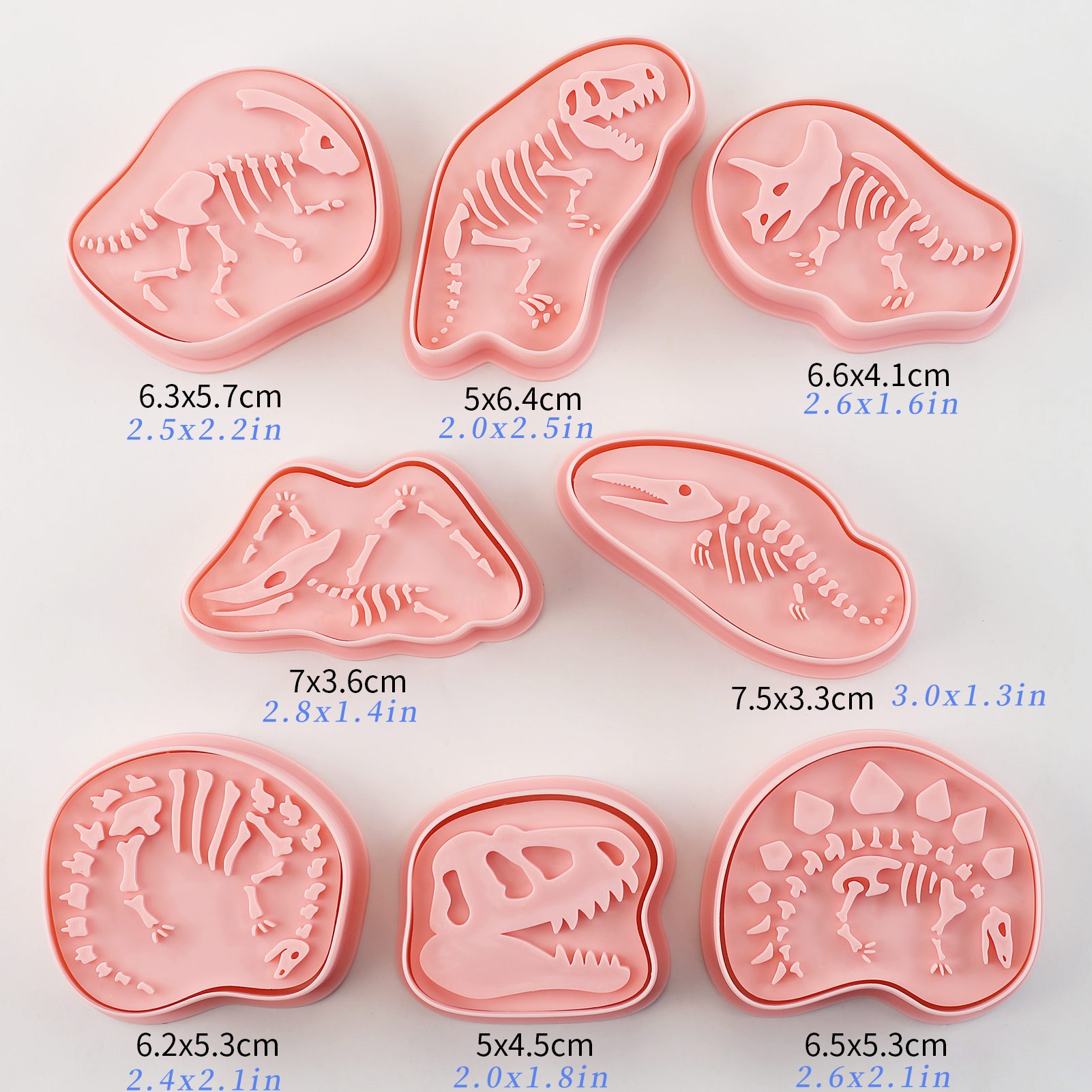 8종 공룡 화석 쿠키 커터 세트 3D 만화 엠보싱 비스 - Cookie Cutter Set 리뷰 및 가격