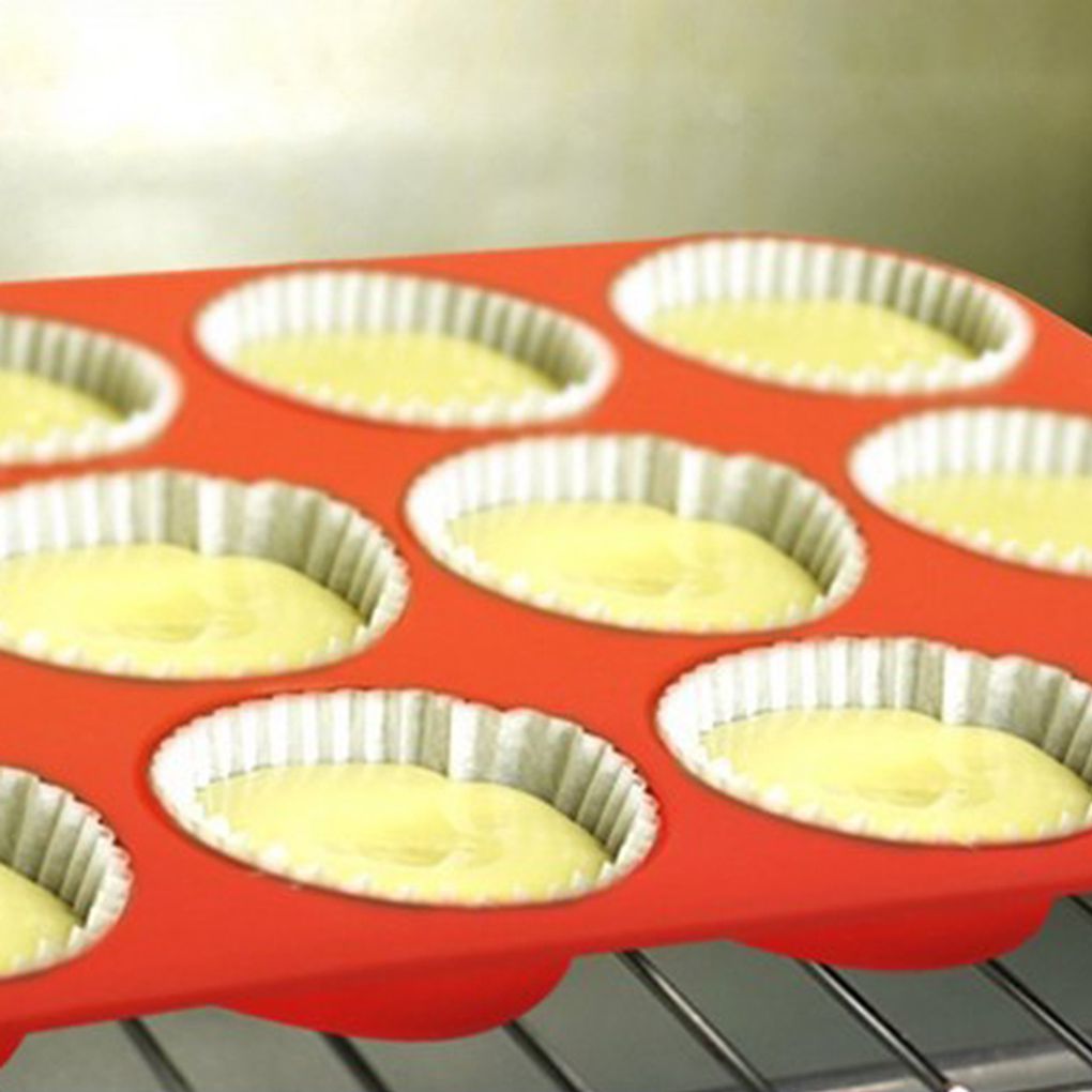 12구 논스틱 베이크웨어 머핀 팬 키트 실리카겔 컵케이 - Muffin Tin Nonstick 리뷰 및 가격