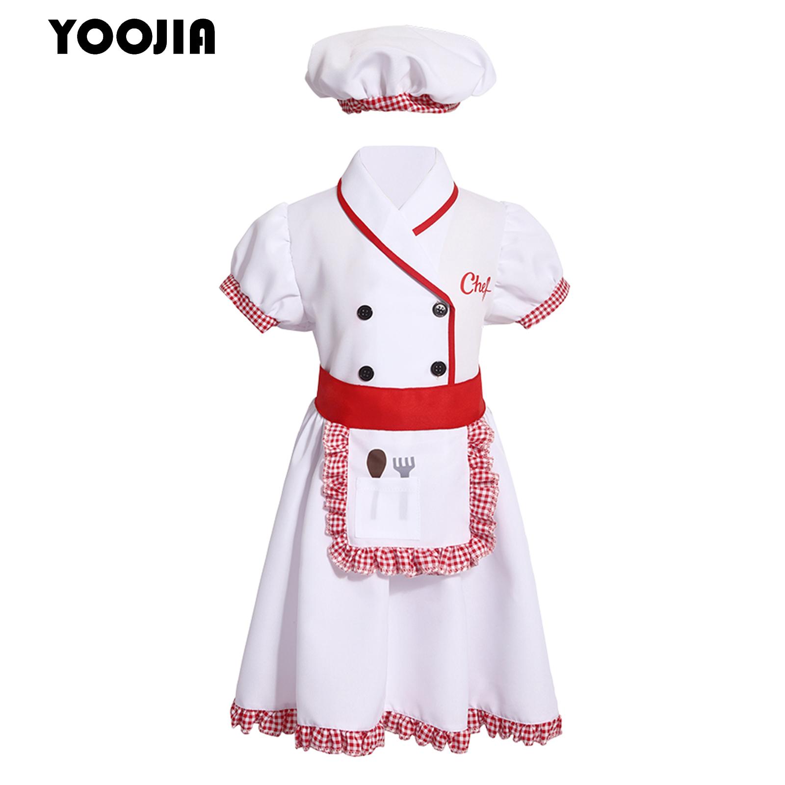 남아 여아 요리사 유니폼 앞치마 모자 세트 어린이 할로 - Cooking Chef Xl 리뷰 및 가격