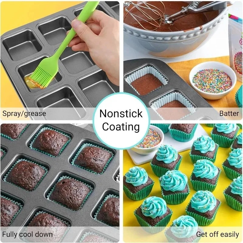 12구 사각 베이킹 트레이 다용도 베이킹 트레이 논스틱 - Muffin Tin Nonstick 리뷰 및 가격