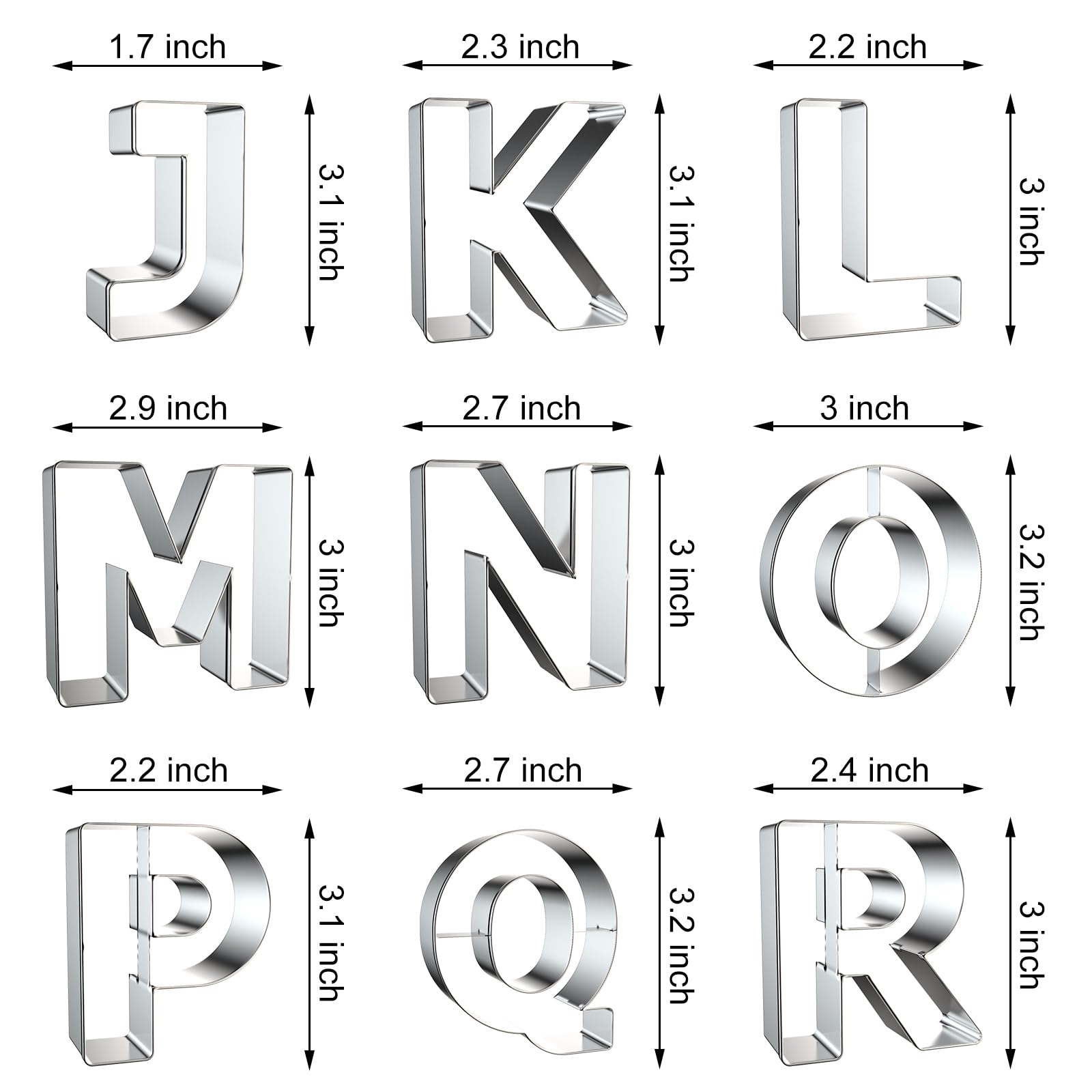 레터 쿠키 커터 모양 - 26개 스테인리스 스틸 알파벳 - Cookie Cutter Set 리뷰 및 가격