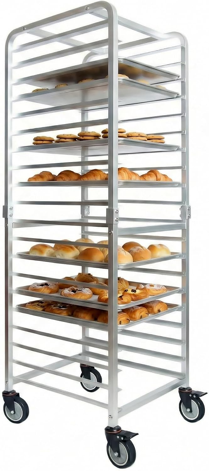 상업용 20단 스테인리스 스틸 시트 팬 랙 바퀴 달린  - Kitchen Baking Pans 리뷰 및 가격